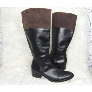 KENNETH COLE NY 925 Tech Rebel-Lious Black Leather Riding Boots Women's size 10M